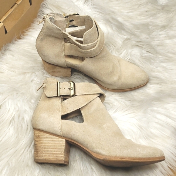 Sole Society AZURE BOOTIE cutout tan suede 8.5 - Picture 7 of 13